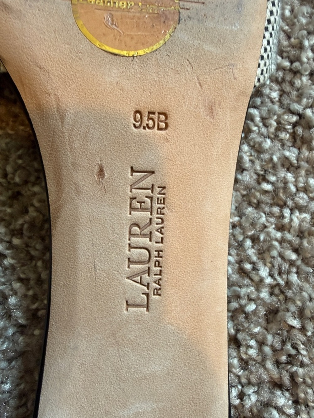 Lauren Ralph Lauren Fay Canvas & Leather Sandals 9.5 - Picture 3 of 5